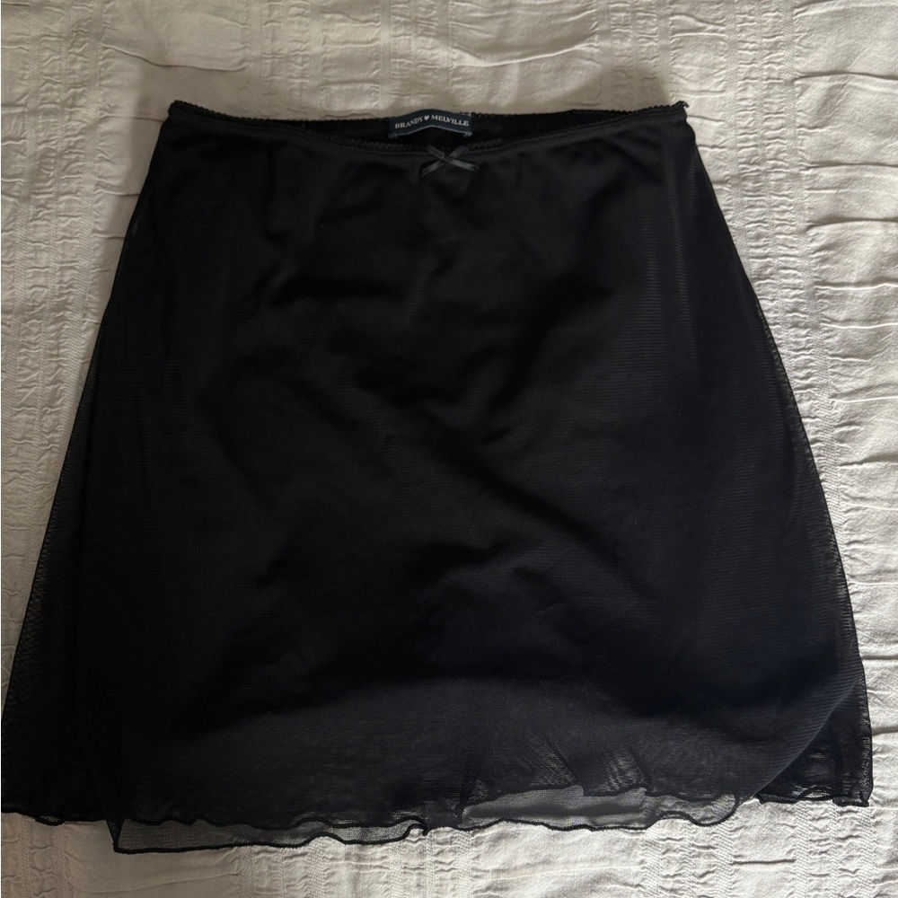 Brandy Melville Black Mini A-Line Skirt